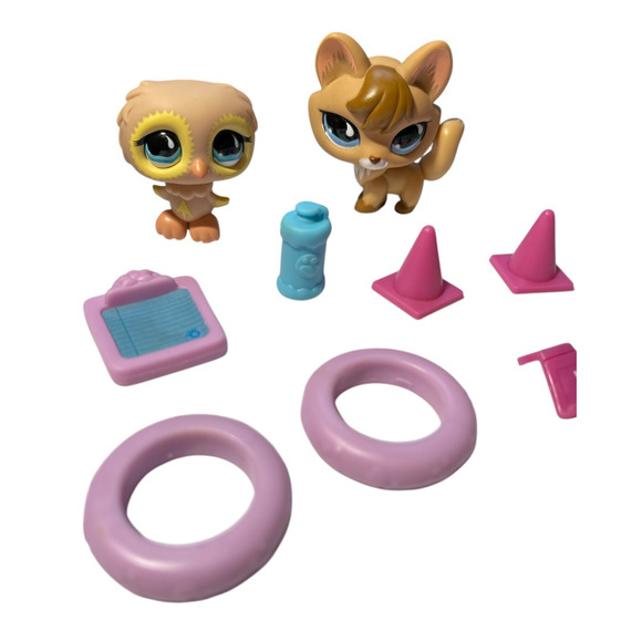 Littlest Pet Shop Pet Training Park - Sportiest Fox #673, Owl #674 LPS Lot of 14 - Picture 2 of 16